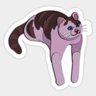 Paper Cut Cat Series! Leggy Sticker